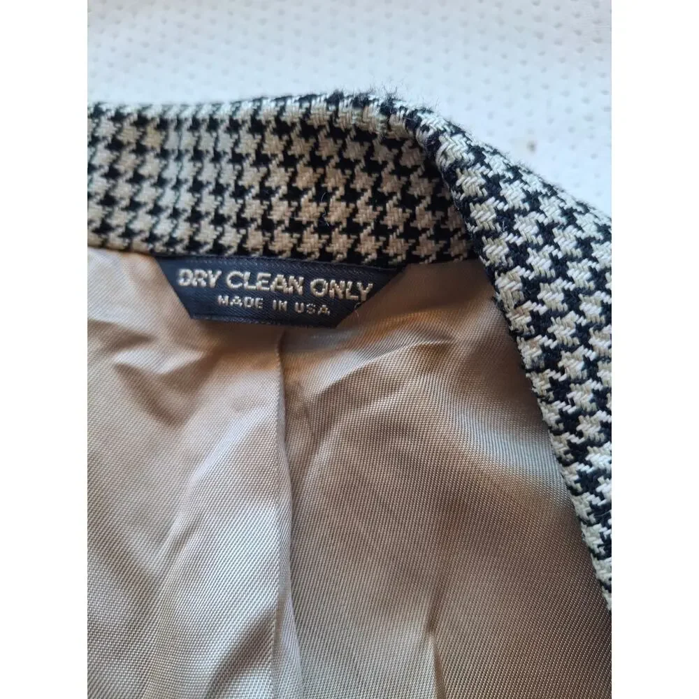 Vtg Bill Blass Boardroom Houndstooth Blazer Blazer Suit Jacket Men Union Made US